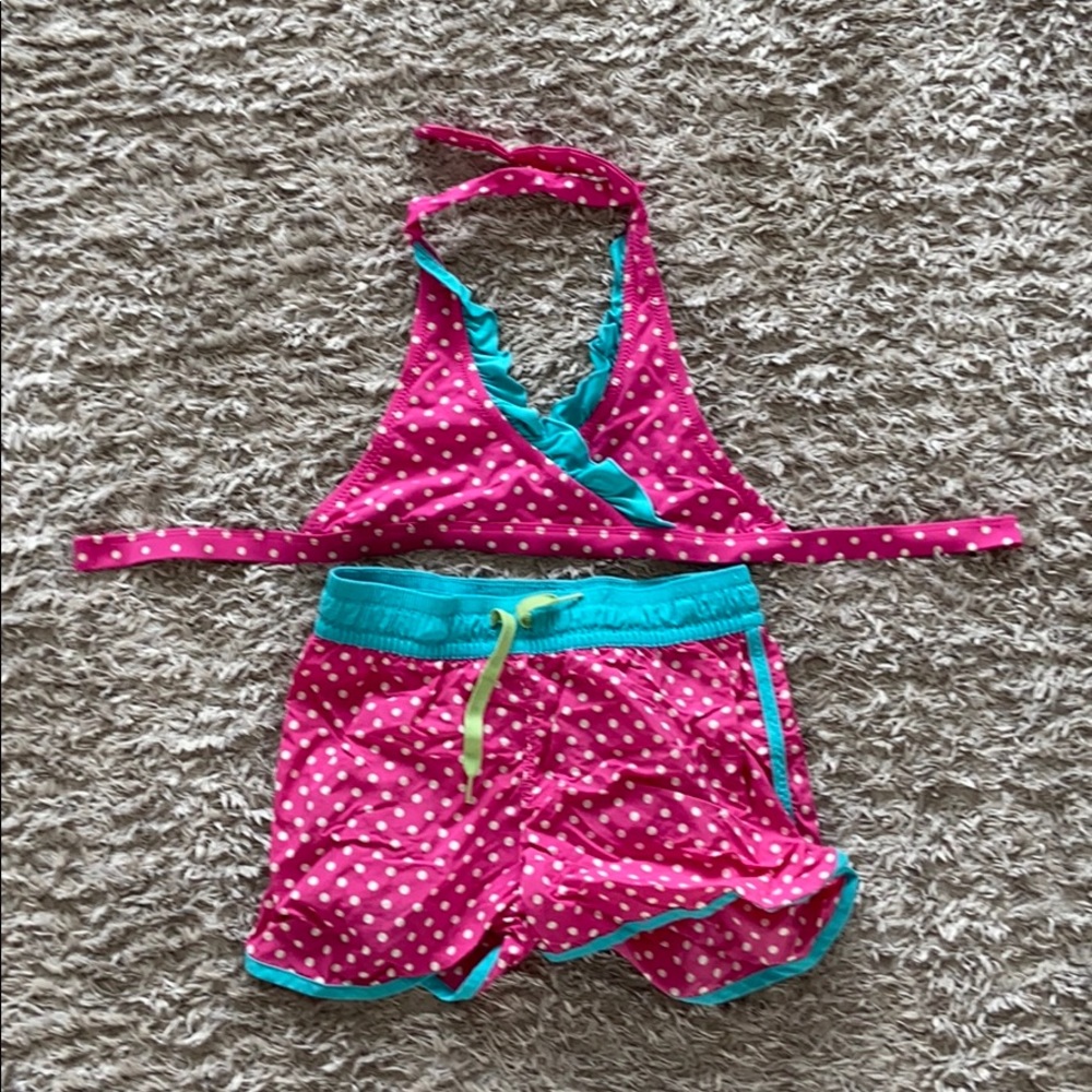 Garnet Hill Kids Girls Swimsuit Set Size 8